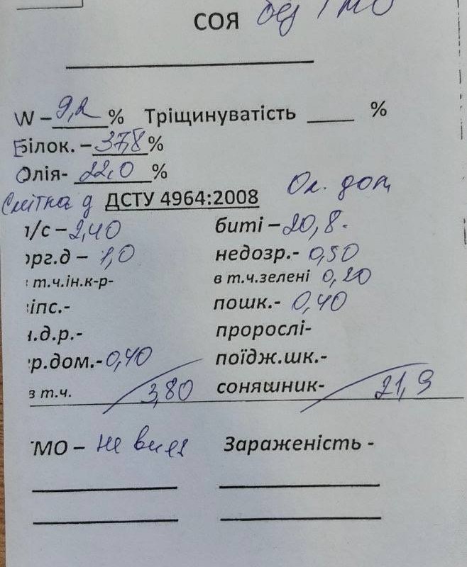 Продаємо сою не ГМО